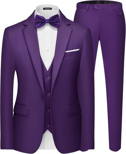 Men slim fit piece suit - fit, 3-piece
