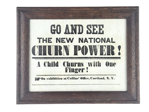 Antique broadside butter - butter, churn