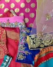 Mixed Selection Of 25 Saree/Sari Snippets. Slow Stitching/Junk Journaling/crafts