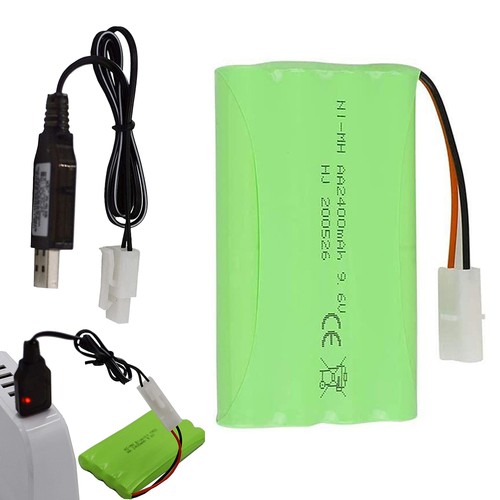 2400mah nimh rechargeable - 9.6v,