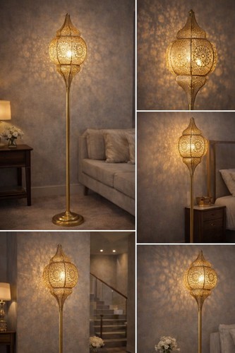 Luxury turkish floor lamp gold - floor,