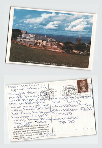 Postcard churchtown cottages - postcard,