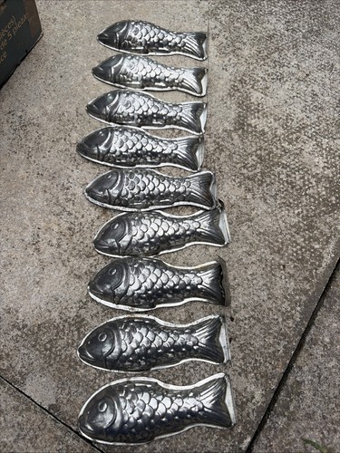 Vintage set fish moulds - vintage,