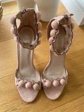 Zara Beads Sandals Heels Pink