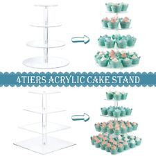 4 Tier Cupcake Stand Clear