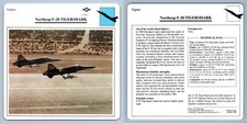 Northrop F-20 Tigershark - Fighter - Warplanes Collectors Club Card
