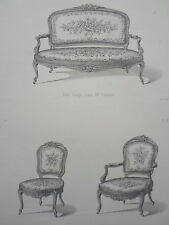 Sofa chair armchair Cabriolet LOUIS XV the FURNITURE STORE V.QUETIN XIXth