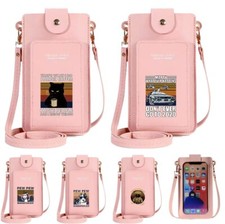 Printed Touch Screen Bag RFID Blocking Wallet Shoulder Strap Phone Purse In UK