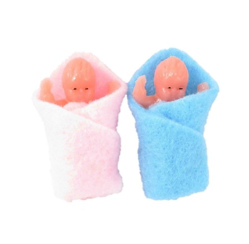 Dolls house swaddled babies - house,