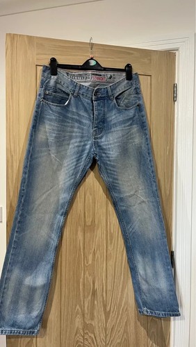 Red herring men light wash - red,