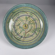 Denby Glyn College Studio Bowl. Interesting Decoration Hand Painted, Signed 23cm