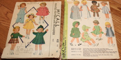 Vtg doll clothes patterns - 11,