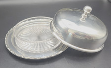 Antique Levesley Bros 3 Piece EPNS Butter Dish fully marked on the base.