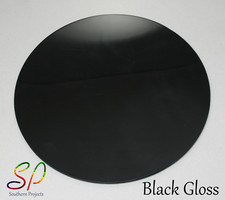 Black gloss acrylic disc with - gloss,