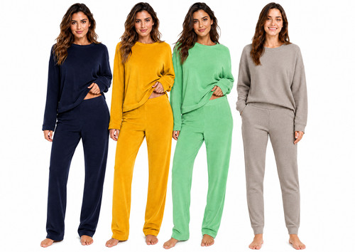 Ladies soft touch lounge set - soft,