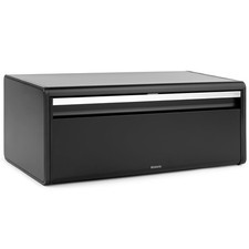 Brabantia Kitchen Fall Front Bread Bin Storage White Black Steel