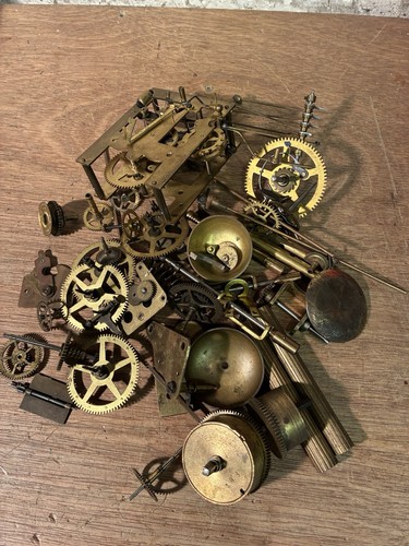 Vintage antique brass clock - vintage,