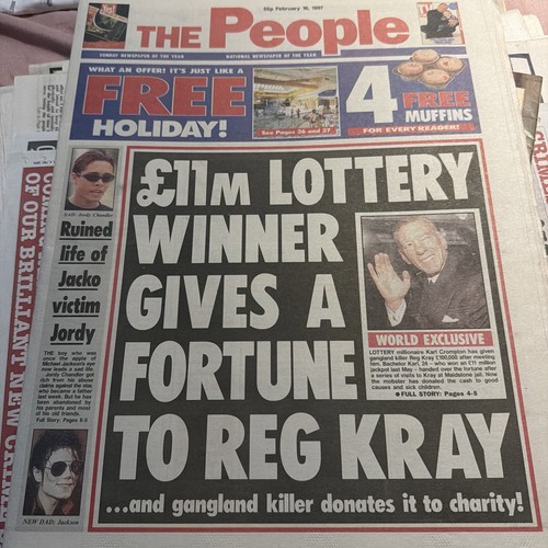 The people newspaper reg kray - reg,