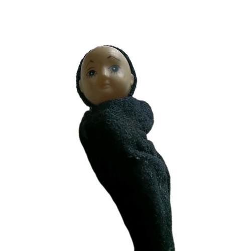 Vintage hooded plastic doll - hooded.,