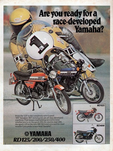 1977 yamaha 125 400 - rd-125, rd-400