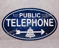 Metal Sign TELEPHONE public