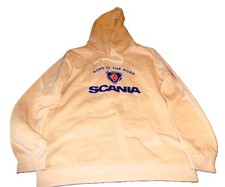 Scania logo hoodie L 42" chest, workwear/trucking/outdoor/sports cream new