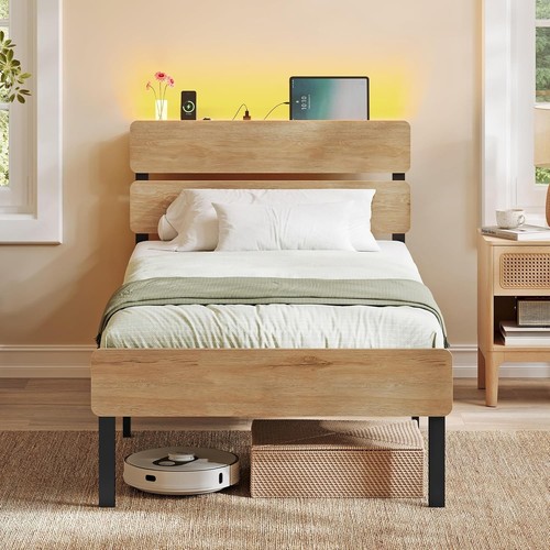 Single metal bed frame - bed, 90