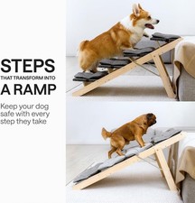 4-Step Wooden Dog Stairs for