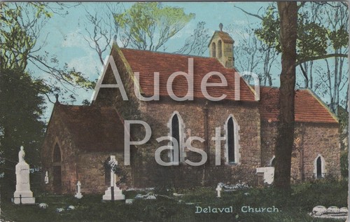 Delaval church postcard - delaval,