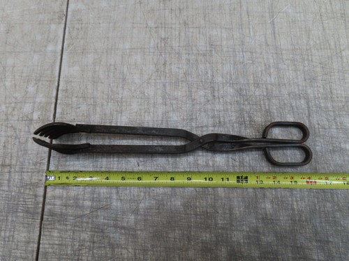 Vtg steel char - steel, tongs