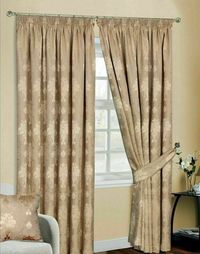 Pencil pleat jacquard curtains - pleat,