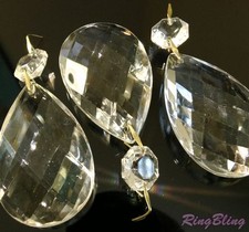3 x Replacement Chandelier Crystal Pear Drops Pendeloques Chandelier Spare Parts