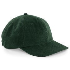 Cord Baseball Cap Beechfield Heritage Corduroy Hat BLACK GREEN BLUE CAMEL