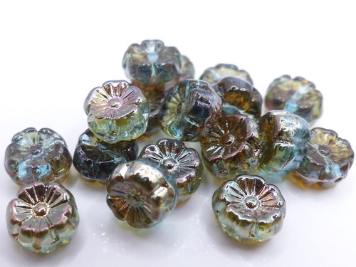9mm czech pressed glass - 9mm,