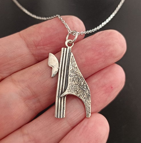 Chai silver pendant necklace - silver,
