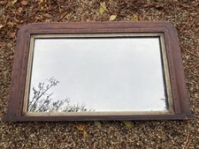 Vintage wooden Over Mantle Mirror  Mantlepiece Fireplace
