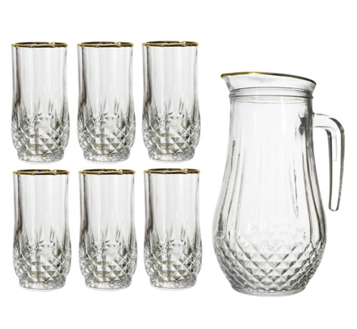 7pcs glassware crystal cut - glassware,