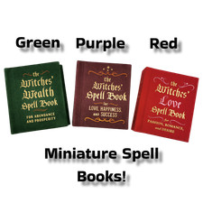 Mini Pocket Size Witches' Spell Books for Love, Wealth and Happiness Magic Wicca