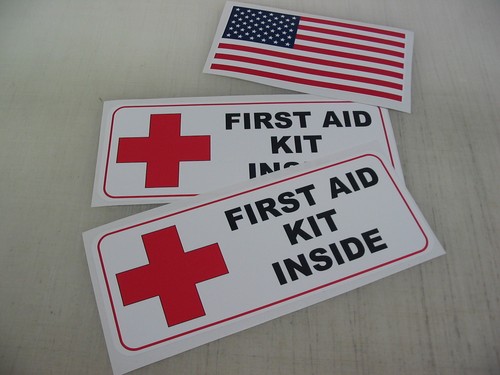 First aid kit inside decal - aid,