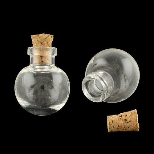 Small glass mini bottles vials - small,