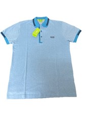 Hugo Boss Polo Man T Shirts Size L Colour Light Blue New with Tags