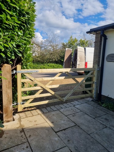 Wooden treated field - field, gate