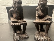 Pair of Hand Carved African