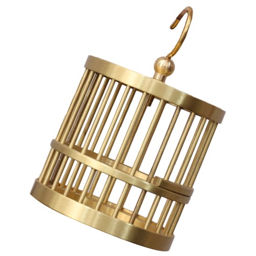Brass bird cage decoration - brass,