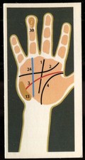 Tobacco Card, Carreras, Black Cat, PALMISTRY, 1979, Money Success, Artistic, #38