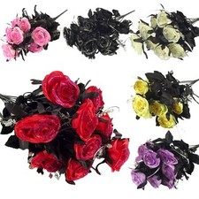 Bling Glittered Black Rose