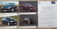 Peugeot Motor Show Press Release Brochure 2002 - 206 GTi  307 CC  607 Pescarolo