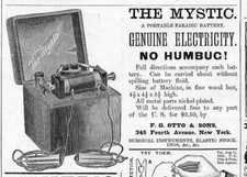 FARADIC BATTERY 1887 THE MYSTIC GENUINE ELECTRICITY SURGICAL INSTRUMENTS BATTERY