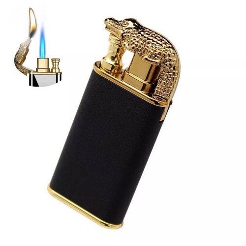 Blue flame metal crocodile - blue,