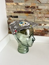 City sport handmade candy skull flat drivers cap sz 58 medium / large # Stetson 